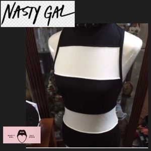 Nasty Gal Black/White Sweater Dress!